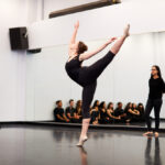 Female,Ballet,Student,At,Performing,Arts,School,Performs,For,Class