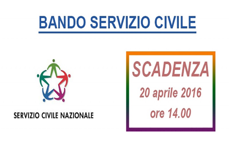 Scopri di più sull'articolo Pubblicato Bando per la selezione di 376 volontari da impiegare in progetti di servizio civile nazionale nella Regione Lazio. Scadenza: 20/04/2016 – Ore 14:00