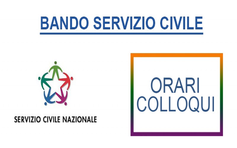 Scopri di più sull'articolo Colloqui Servizio Civile: progetto “Orientarsi e Orientare tra presente, passato e futuro”