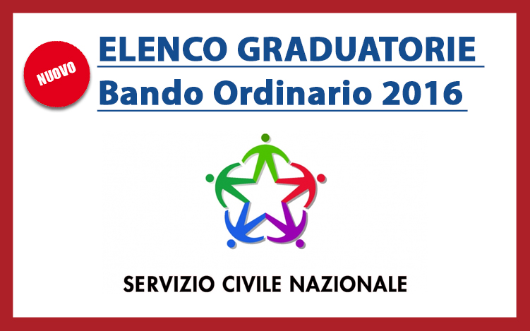 Scopri di più sull'articolo Servizio Civile – Pubblicate le graduatorie relative al Bando Ordinario 2016