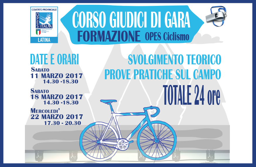 Scopri di più sull'articolo Ciclismo: Corso per Giudici di Gara