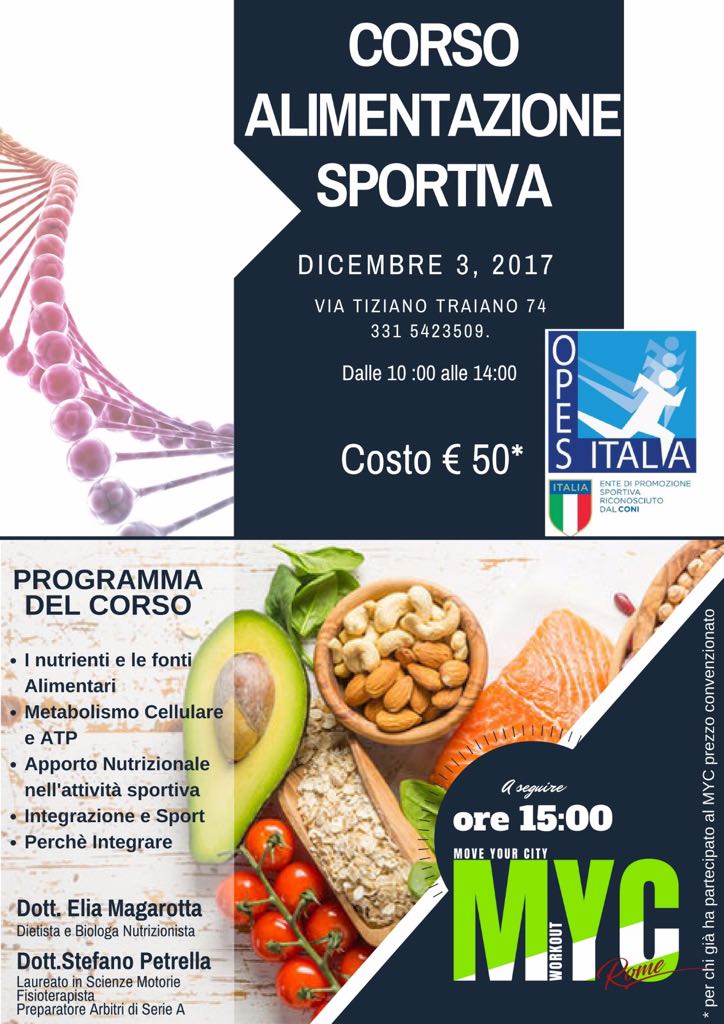 Scopri di più sull'articolo Corso Alimentazione Sportiva