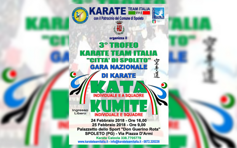 Scopri di più sull'articolo 3° Trofeo Karate Team Italia “Città di Spoleto”