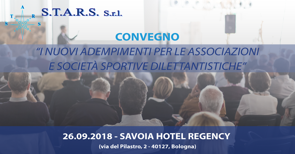 Scopri di più sull'articolo Nuovi adempimenti per le Associazioni e le Società sportive, un convegno a Bologna per fare chiarezza