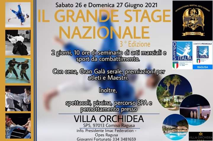 grande stage nazionale arti marziali 26 e 27 giugno 2021