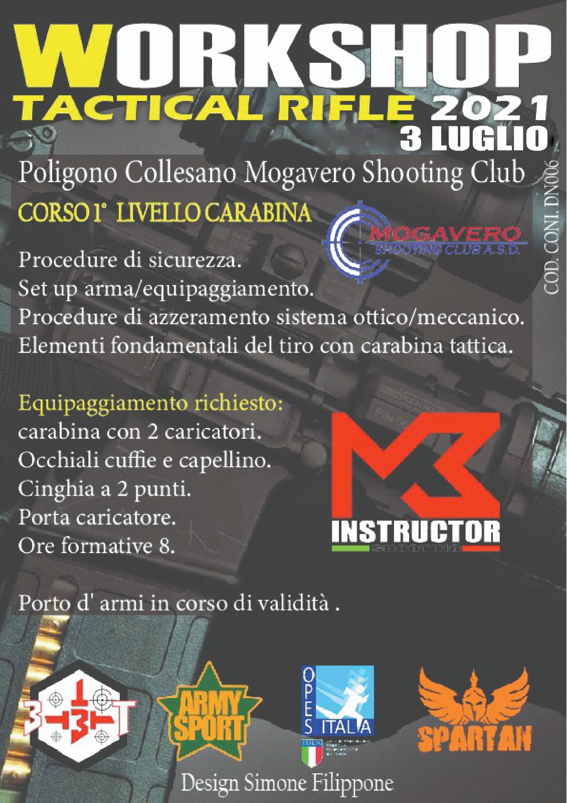 Workshop tactical rifle 3 luglio 2021