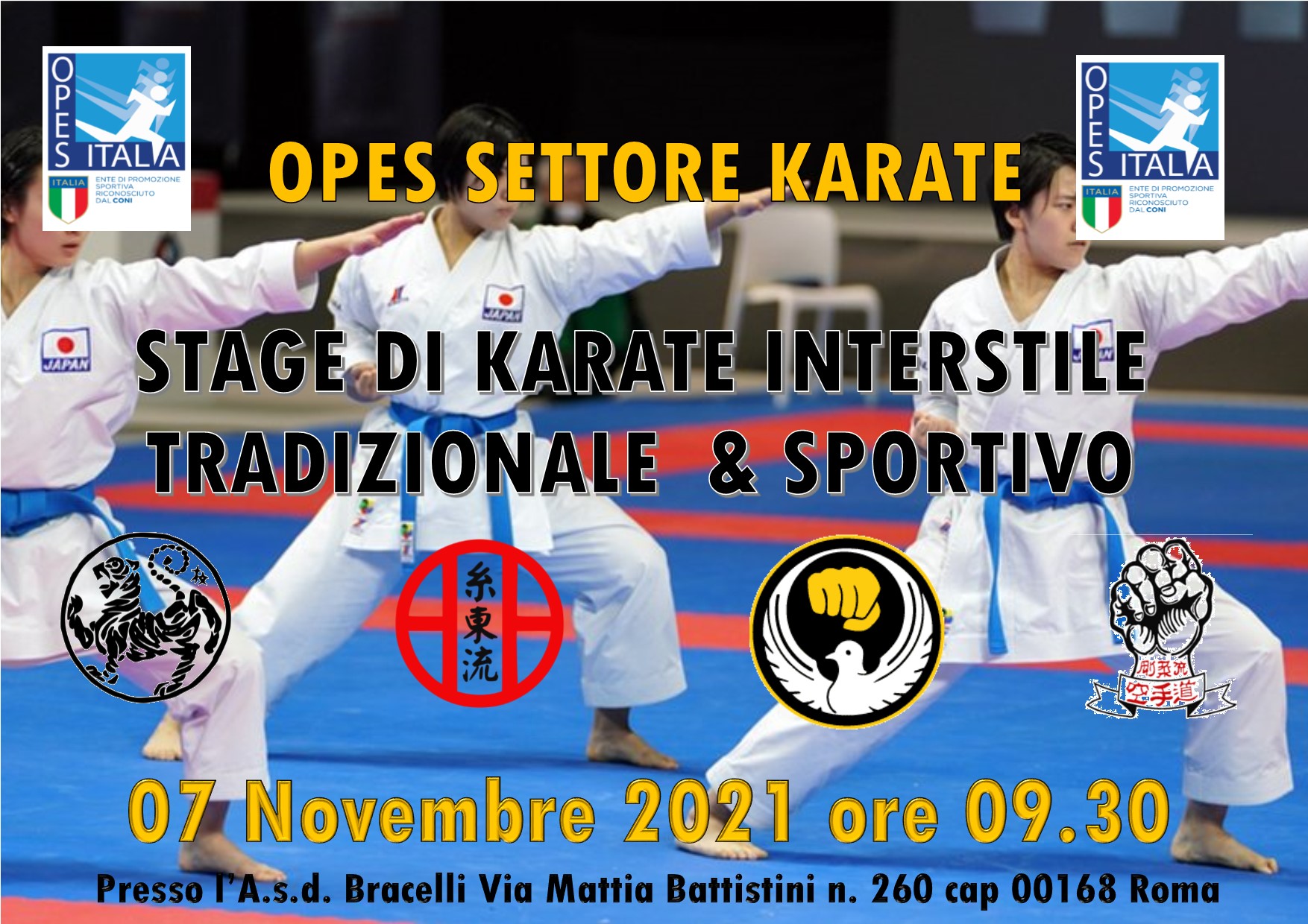 LOCANDINA STAGE KARATE OPES 07-11-2021