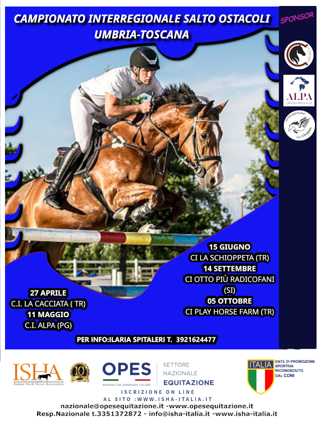 Equitazione- Concorso salto interregionale Umbria-Toscana