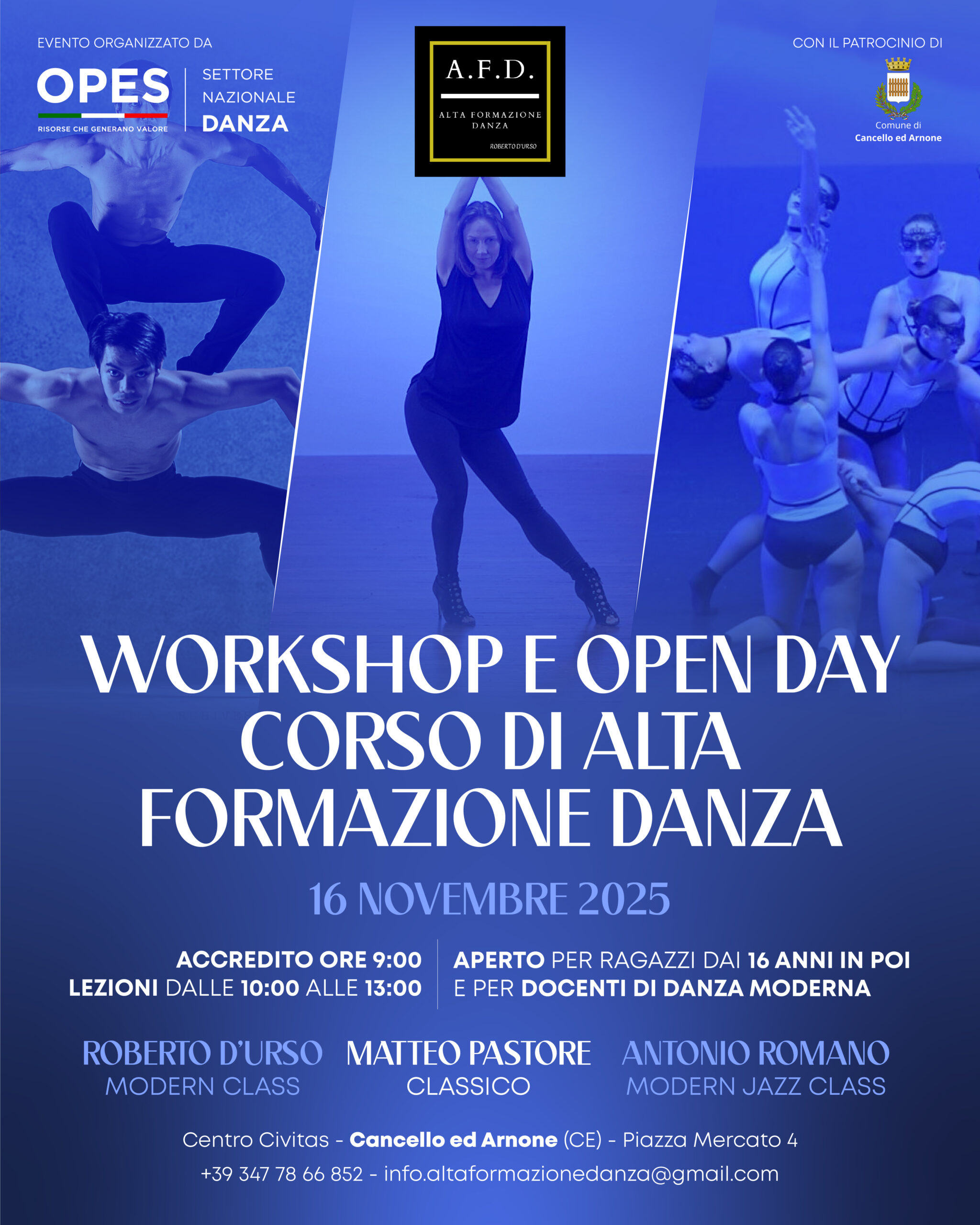 Workshop di danza al Centro Civitas. Dopo il successo dello scorso 4 ottobre, si replica il 16 novembre. Già aperte le iscrizioni.