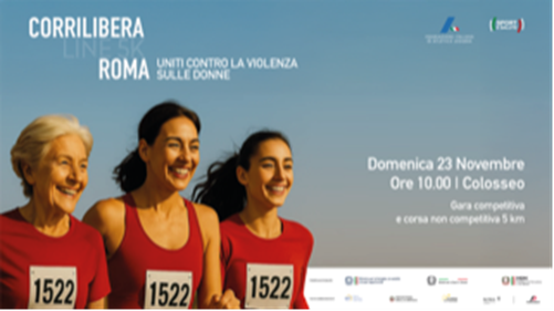locandina “CorriLibera”: la corsa di solidarietà di 5 Km contro la violenza sulle donne