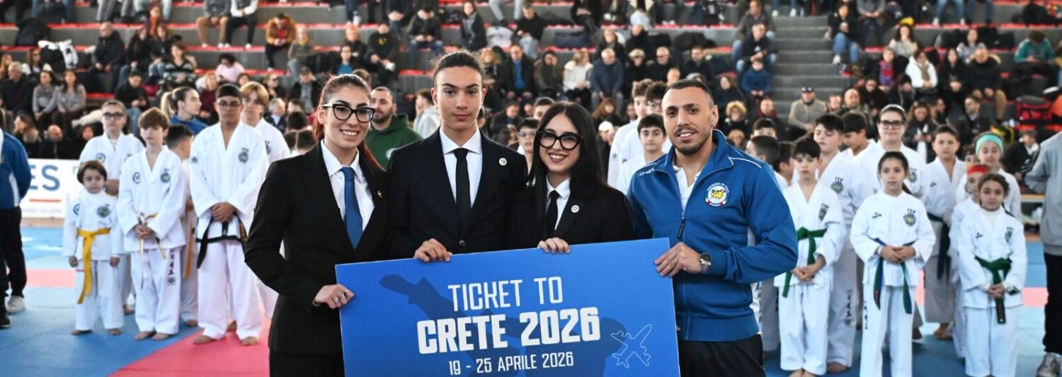 Scopri di più sull'articolo Pistillo, Cassatella, Pinto e Vurchio saranno i 4 alfieri del Taekwondo di OPES presenti agli Europei di Creta
