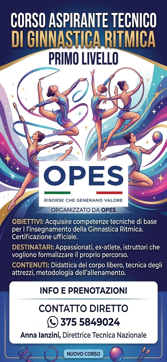 Corso aspirante tecnico di ginnastica ritmica- Primo livello